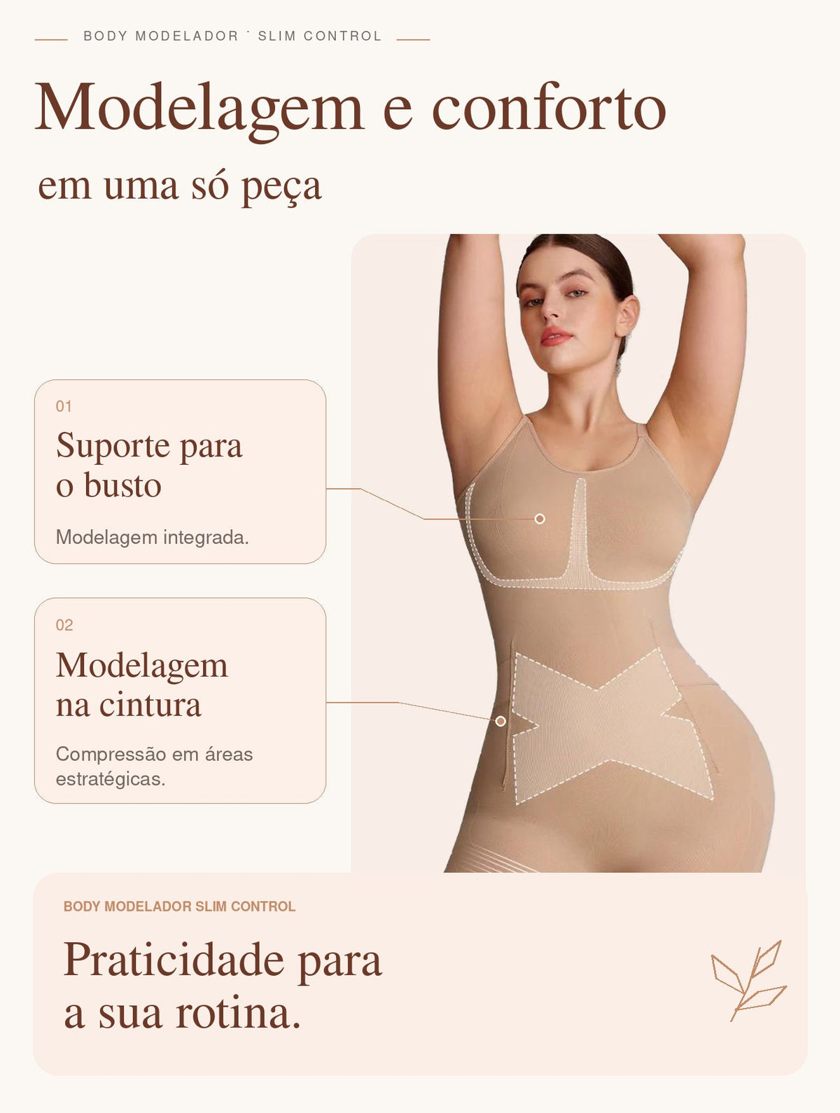 Body Modelador Slim Control