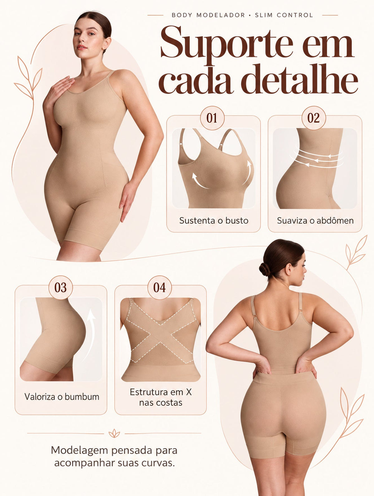 Body Modelador Slim Control