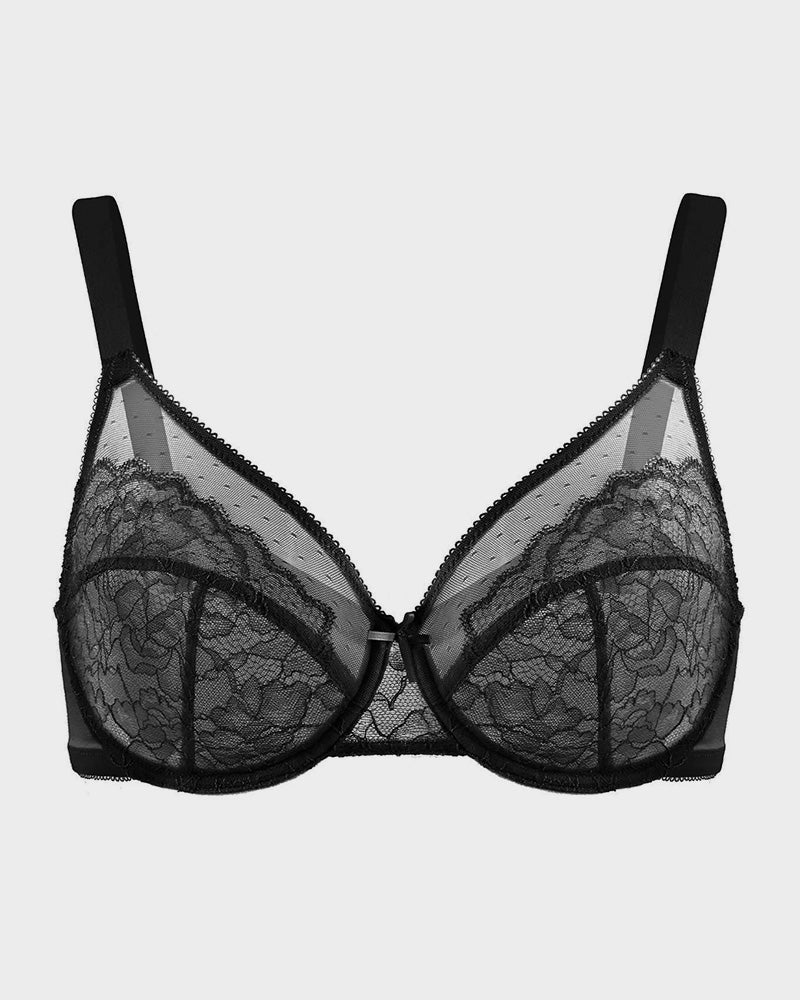 Sutiã Minimizador de Renda Elegance™ — Preto