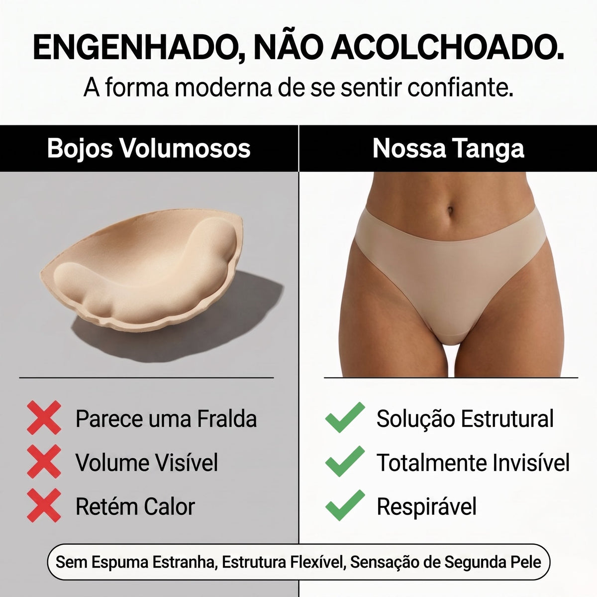 Calcinha Comfort Slim™ – Invisível e Anti-Marcação