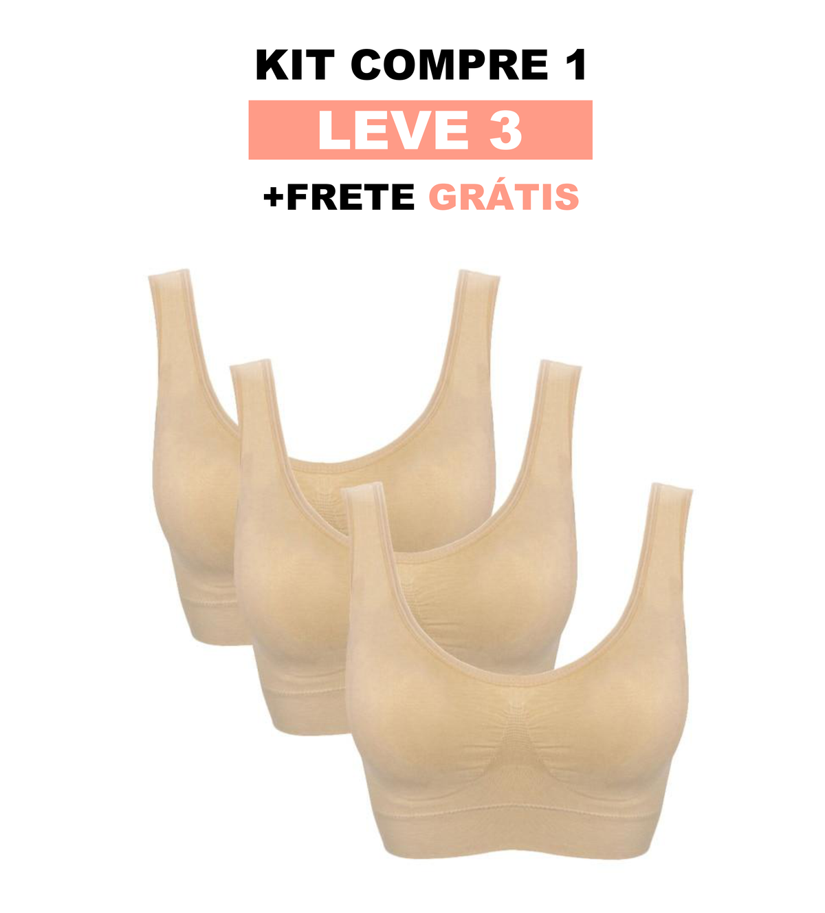 Kit 3 unidades - Sutiã Daily Comfort