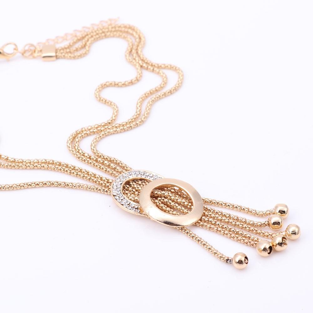 Conjuntos de Brincos Colar Pulseira e Anel Cristal Africano