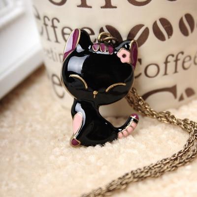 Conjunto de Colar Pingente e Brinco Gatinho